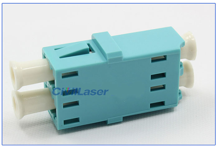 Multimode Double Core Plastic LC Fiber Optic Adapter